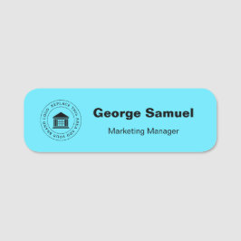 Etiqueta De Nome Logotipo simples para empresas | Nome | Designação