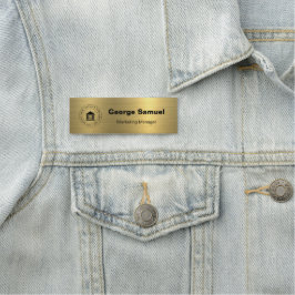 Etiqueta De Nome Logotipo simples para empresas | Nome | Designação