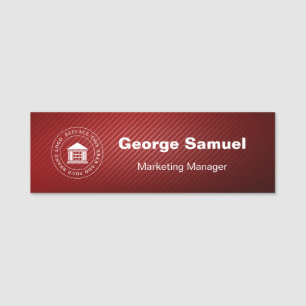 Etiqueta De Nome Logotipo simples para empresas Nome Designação