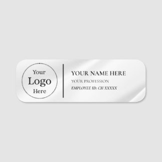 Etiqueta De Nome Logotipo Simples Personalizado Ímã e Crachá de Emp