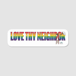Etiqueta De Nome Love Thy Neighbor
