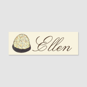 Etiqueta De Nome Macaroon Cookie Jewish Bakery Passover
