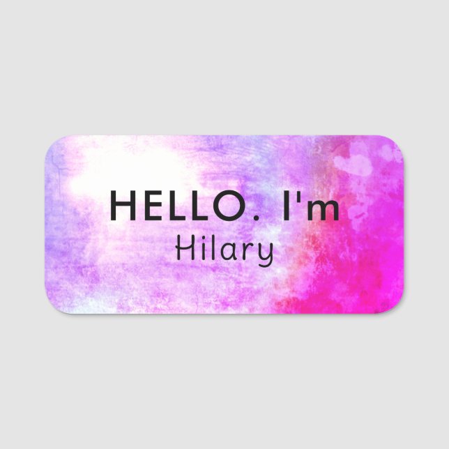 Etiqueta De Nome Magnético Puro Preto Preto-Quente Preto-Único (Frente)