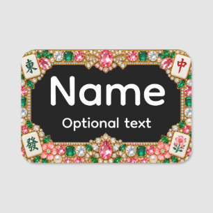 Etiqueta de Nome Mahjong