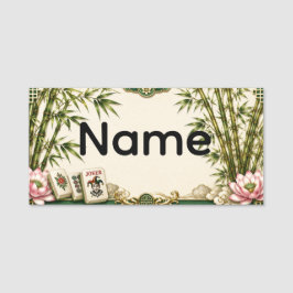 Etiqueta De Nome Mahjong