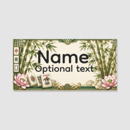 Etiqueta De Nome Mahjong