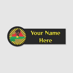 Etiqueta De Nome Mapa do Burkina Faso, Bandeira e Resistência à Rev