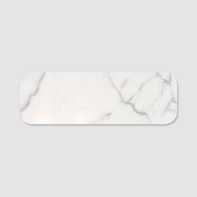 Etiqueta De Nome Mármore branco (Frente)