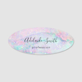Etiqueta De Nome mármore pastel