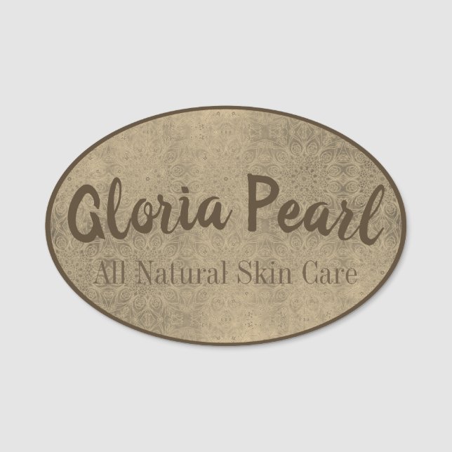 Etiqueta De Nome Máscaras do Taupe Ombre (Frente)