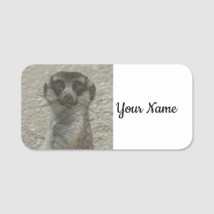 Etiqueta De Nome meerkat metálico