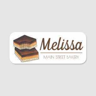 Etiqueta De Nome Millionaire Shortbag Caramel Squares UK Bakery