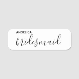 Etiqueta De Nome Mínima Moderna Tipografia Casada Bridesmaid Gift