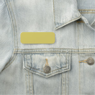 Etiqueta de Nome Minimalista Amarelo Morno Suave