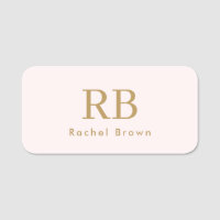 Mínimo Feminista Dourado Rosa-Blush Monograma