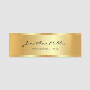 Etiqueta De Nome Modelo de Script Elegante Profissional Glamoroso