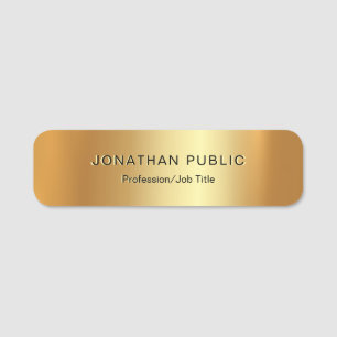 Etiqueta De Nome Modelo Simples Elegante Personalizado Profissional