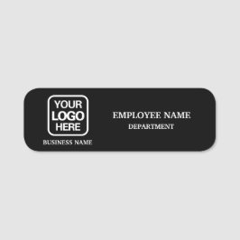 Etiqueta De Nome Modern Black Custom Business Name Tag