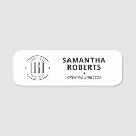 Etiqueta De Nome Modern logo simple employee magnetic safety pin