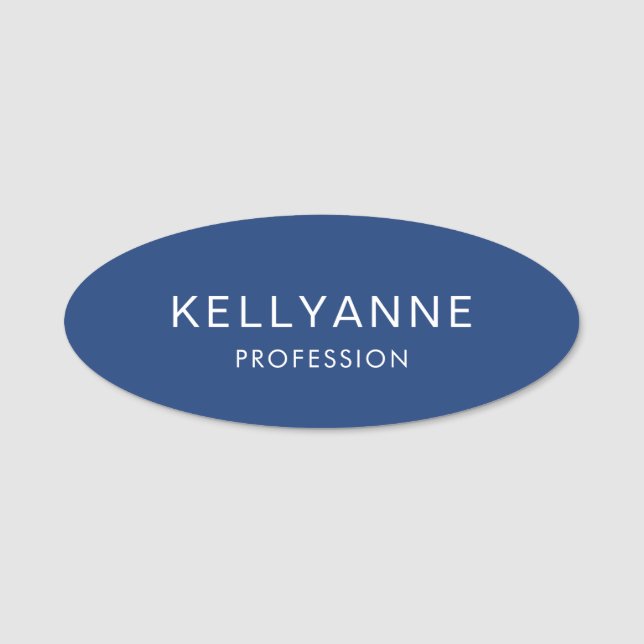 Etiqueta De Nome Modern Simple Magnetic Professional (Frente)