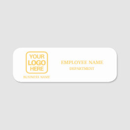 Etiqueta De Nome Modern White Custom Business Name Tag