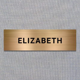 Etiqueta De Nome Moderno Dourado