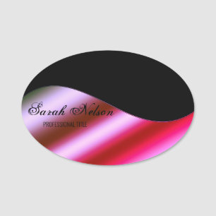 Etiqueta De Nome Na moda cor-de-rosa elegante