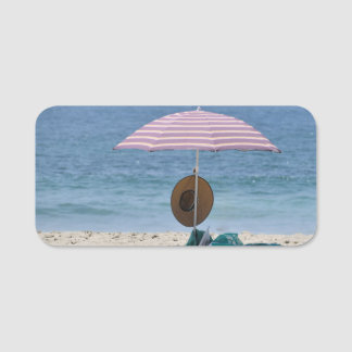 Etiqueta De Nome Na Praia