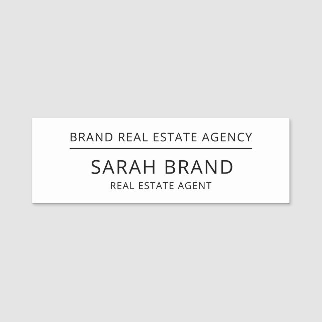 Etiqueta De Nome Negócios clássicos profissionais (Frente)