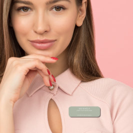 Etiqueta De Nome Negócios profissionais ecológicos de faixa simples