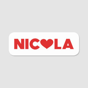 Etiqueta De Nome Nicola Love