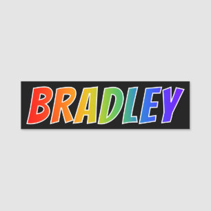 Etiqueta De Nome Nome "BRADLEY": Coloração do arco-íris do