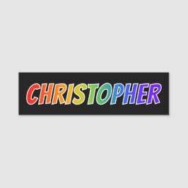 Etiqueta De Nome Nome "CHRISTOPHER": Coloração do arco-íris do