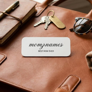 Etiqueta De Nome Nome com Caligrafia Personalizada Melhor Mãe do Mu