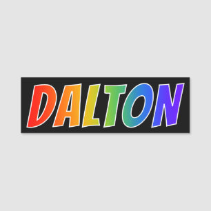 Etiqueta De Nome Nome "DALTON": Coloração do arco-íris do