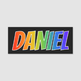 Etiqueta De Nome Nome "DANIEL": Coloração do arco-íris do
