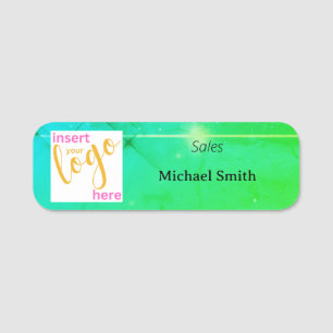 Etiqueta De Nome Nome de logotipo personalizado minimalista em back