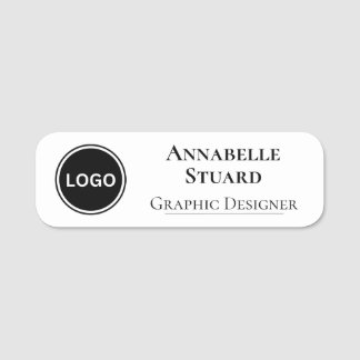 Etiqueta De Nome Nome do Funcionário e Logotipo da Empresa de Posiç
