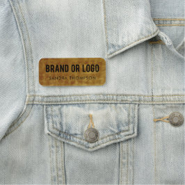 Etiqueta De Nome Nome do funcionário Logotipo comercial Folha metál