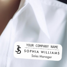 Etiqueta De Nome Nome do Logotipo do Monograma da Empresa Personali