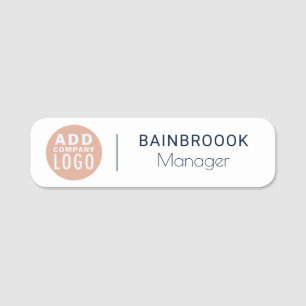 Etiqueta De Nome Nome dos funcionários do logotipo e ID da conferên