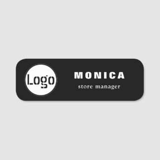 Etiqueta De Nome Nome e cargo do logotipo da empresa magnética