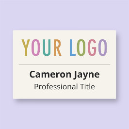 Etiqueta De Nome Nome Ecru Tag Pin Logotipo da Empresa Distintivo P