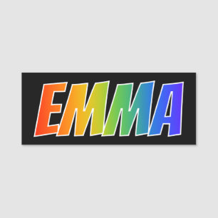 Etiqueta De Nome Nome "EMMA": Coloração do arco-íris do