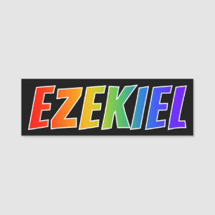 Etiqueta De Nome Nome "EZEKIEL": Coloração do arco-íris do