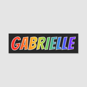 Etiqueta De Nome Nome "GABRIELLE": Coloração do arco-íris do