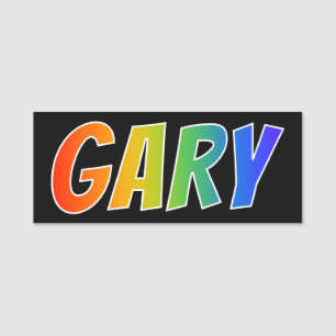 Etiqueta De Nome Nome "GARY": Coloração do arco-íris do