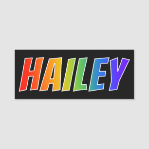 Etiqueta De Nome Nome "HAILEY": Coloração do arco-íris do