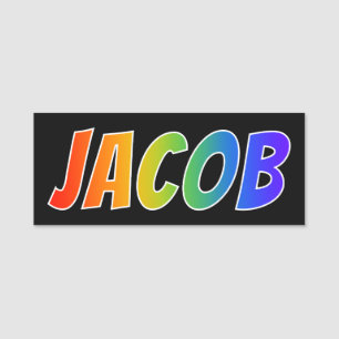 Etiqueta De Nome Nome "JACOB": Coloração do arco-íris do