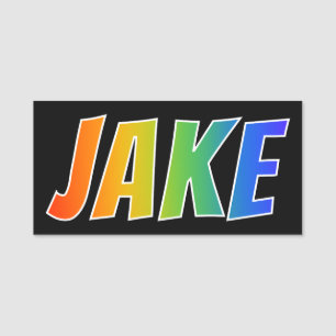Etiqueta De Nome Nome "JAKE": Coloração do arco-íris do